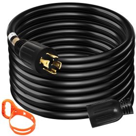 VEVOR 50Ft 30 Amp Generator Extension Cord 4 Wire 10 Gauge Generator Cord 125V 250V Generator Power Cord Twist Lock Connectors (50 Ft 30 Amp)