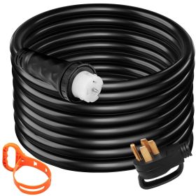 VEVOR 25Ft 50 Amp Generator Extension Cord STW 6/3 + 8/1 Generator Cord 125V 250V Generator Power Cord N14-50P & SS2-50R & CS6364 Twist Lock Conn