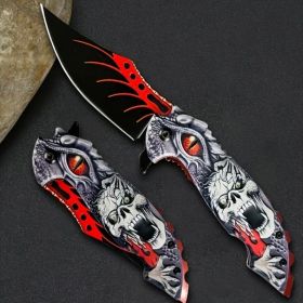 Hunt Ready Durable Folding Knife with Essential Survival Tools