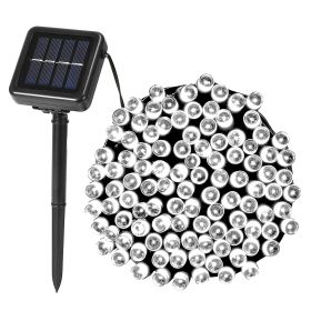 1Pc 200 LED 22M Solar String Lights With 8 Lighting Modes IP44 Waterproof For Christmas Wedding Party Garden Yard Decor (Color: White)