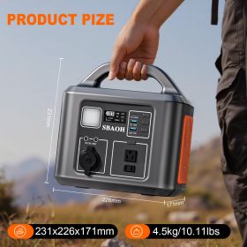 600W Portable Power Station,538.7Wh 145600mAh Solar Generator For Outdoor Camping, Home Backup,Power Outages ,No Solar Panel (Option: 600w)